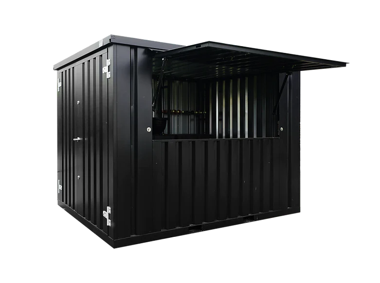 Containerbarpliable3x2metresnoirRAL9005